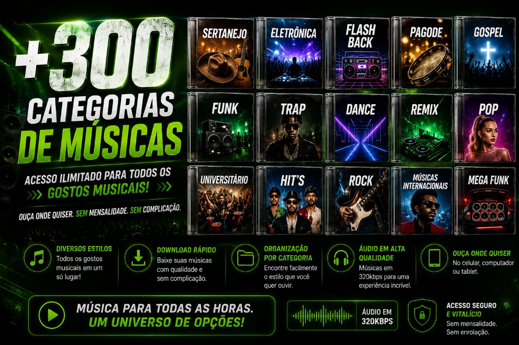 +300 Categorias de Músicas