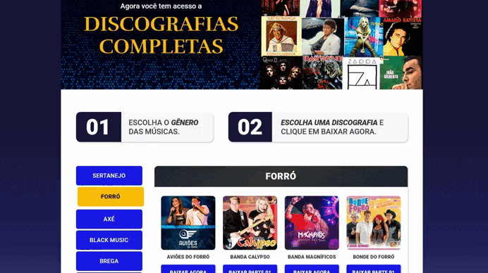 Preview do Painel de Discografias
